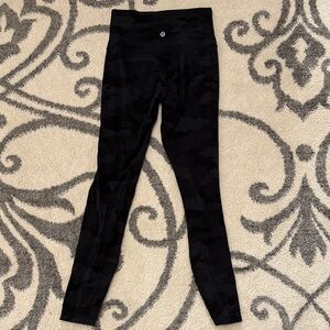Lululemon Athletica Black Camouflage Leggings